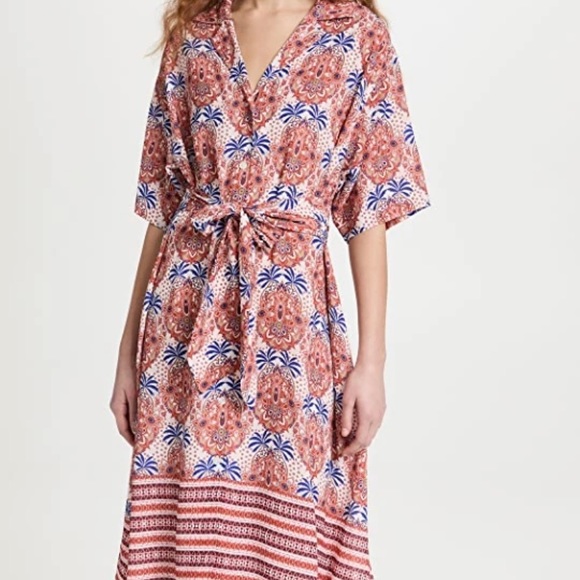 Cara Cara Hobbs midi dress orange size M/L m